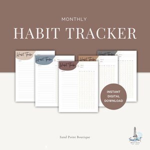 Monthly Habit Tracker | Habit Tracker 2024 | Routine Tracker | Printable Habit Tracker | 2024 Monthly Habits |  Habit Tracker Template