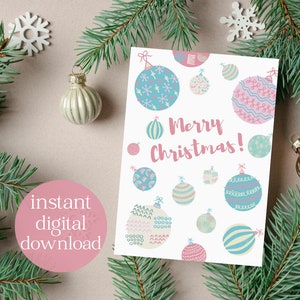 Pastel Christmas Card Pack | Happy Holiday Cards | Blank Christmas Cards | Christmas Variety Pack | Pastel Christmas | Holiday Card Pack