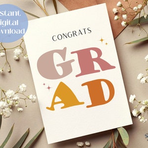 Tarjeta de felicitación de graduación / Tarjeta de graduación 2025 / Tarjeta de graduación universitaria 2025 / Tarjeta de graduación de secundaria 2025 / Tarjeta de felicitación imprimible