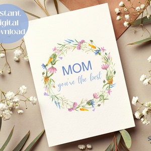 Printable Mother&#39;s Day Card | Happy Mother&#39;s Day Card | Digital Download Mother&#39;s Day Card | Mother&#39;s Day Card Template | Mother&#39;s Day Card