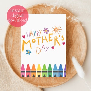 Happy Mother&#39;s Day Card | Printable Mother&#39;s Day Card | Digital Download Mother&#39;s Day Card | Card for Mom | Mother&#39;s Day Card