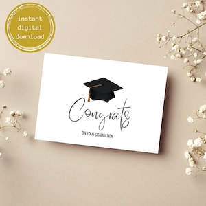 Gefeliciteerd afstudeerkaart | Afstudeerkaart 2025 | Afstudeerkaart universiteit 2025 | Afstudeerkaart middelbare school 2025 | Afdrukbare felicitatiekaart