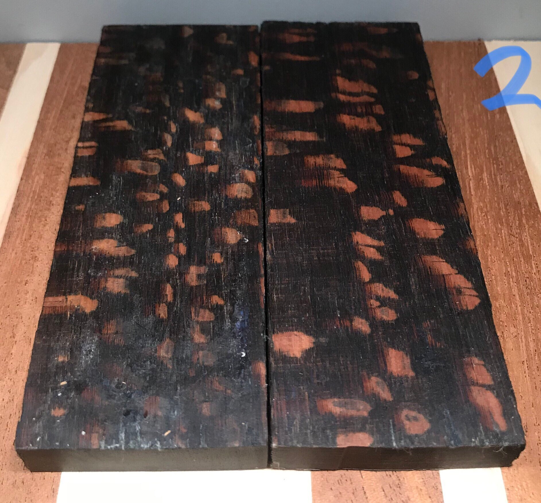 Leopard wood stabilized knife scales Etsy