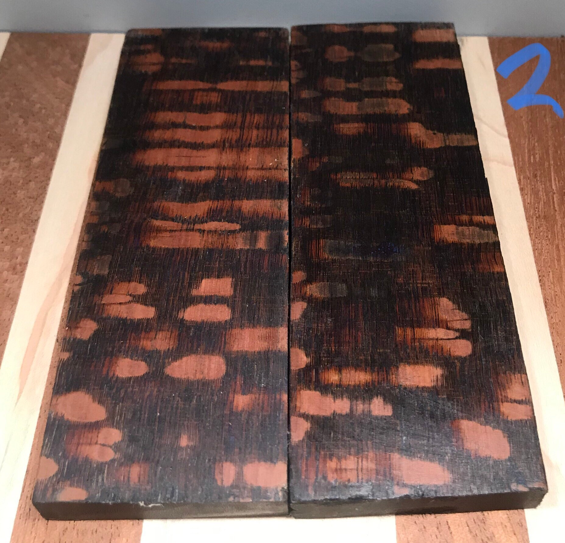 Leopard wood stabilized knife scales Etsy