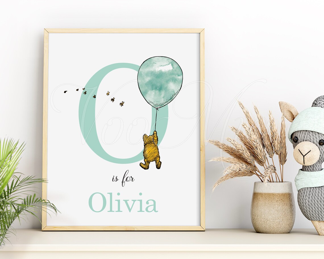 Classic Winnie the Pooh Nursery Decor Neutral Bedroom Wall | Etsy