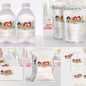 Prinzessin Wasserflaschenetikett, Schokoriegelverpackung, Chipbeutelverpackungen, Saftbeuteletiketten, Dankes- und Bevorzugungsetiketten