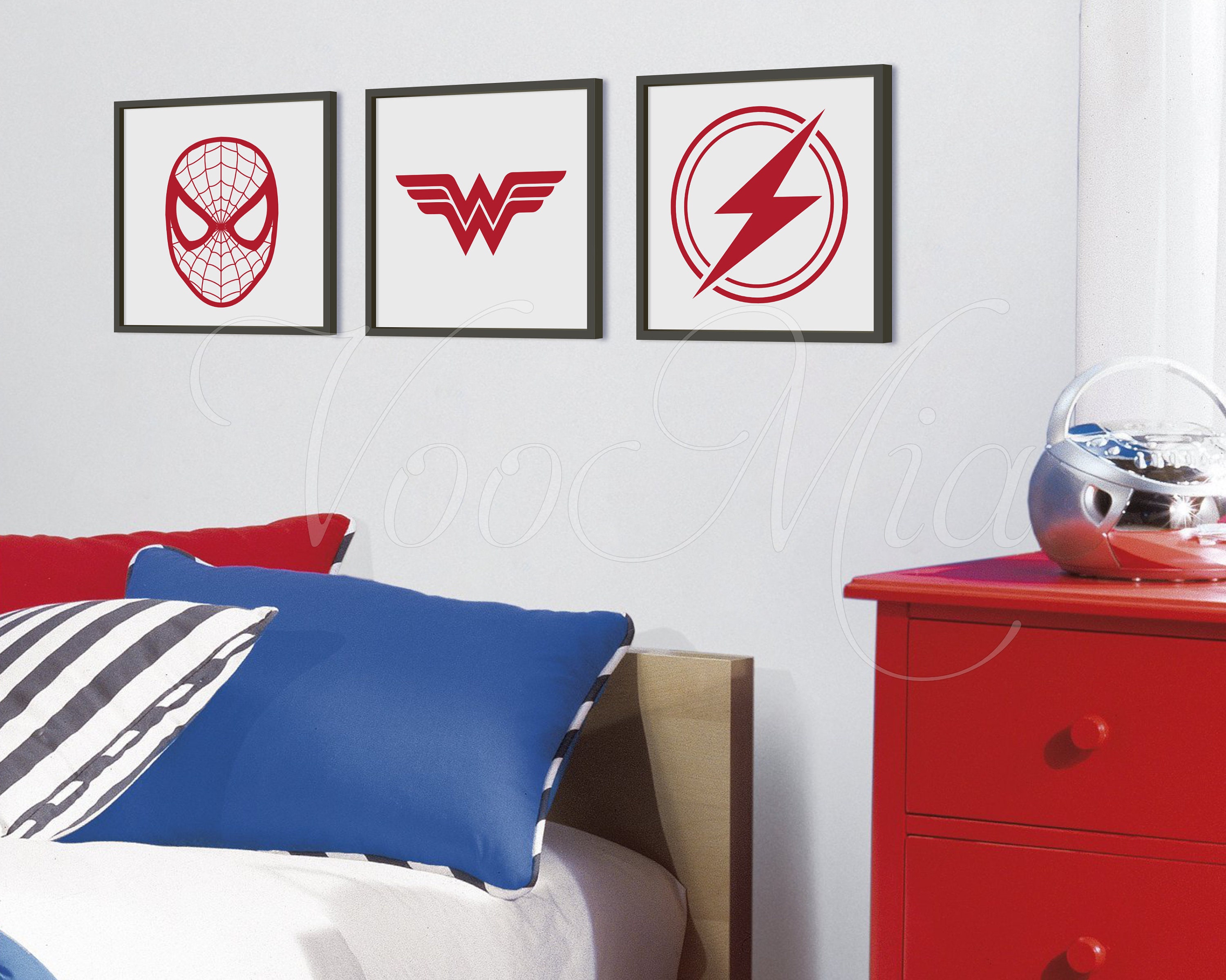 Superhero Nursery Print Boys Bedroom Decor Superheroes Wall - Etsy