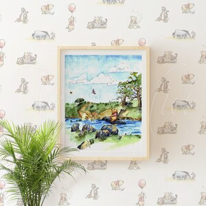 Pooh Quote Rivers Set of 3 Winnie the Pooh Quote, Watercolor Nursery Print Decor, Classic ...