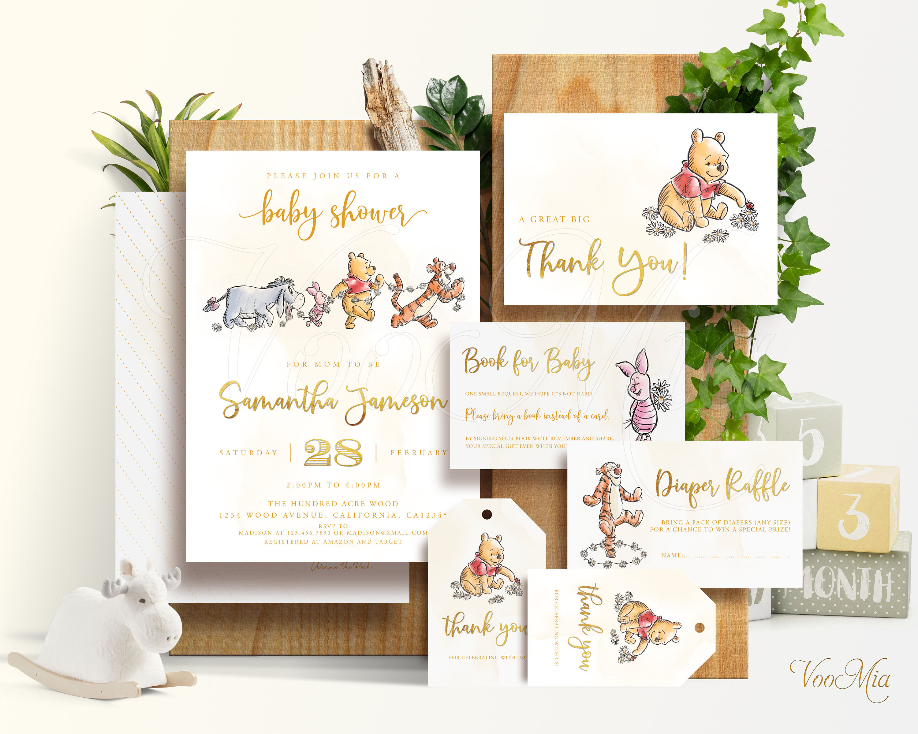 Winnie The Pooh Baby Shower Invitations Classic Winnie Pooh Editable Template Printable Invite