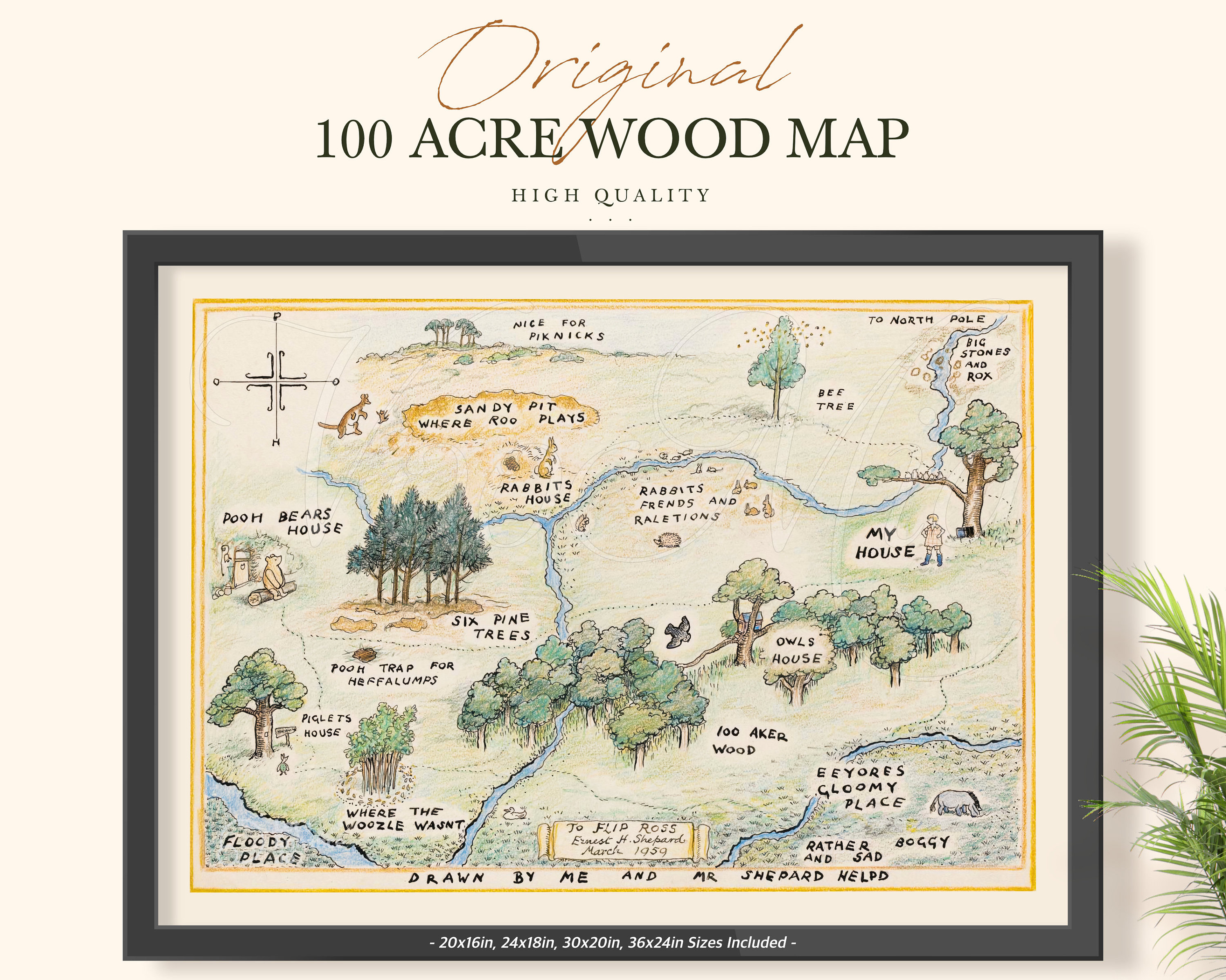 Disney Winnie the Pooh Hundred Acre Wood Map 7-Quart Slow Cooker