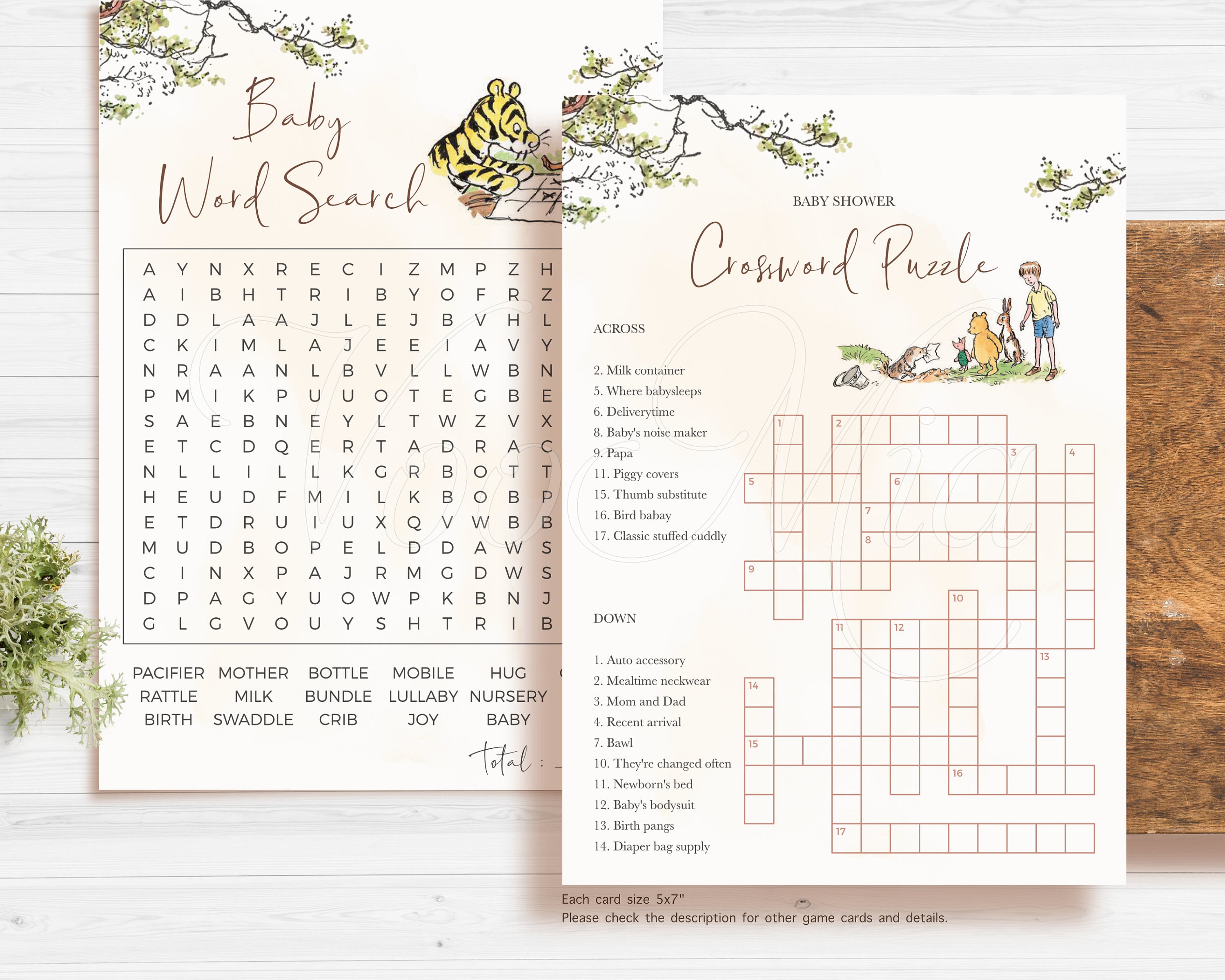 Classic Winnie the Pooh Baby Shower Games Editable Printable - Etsy