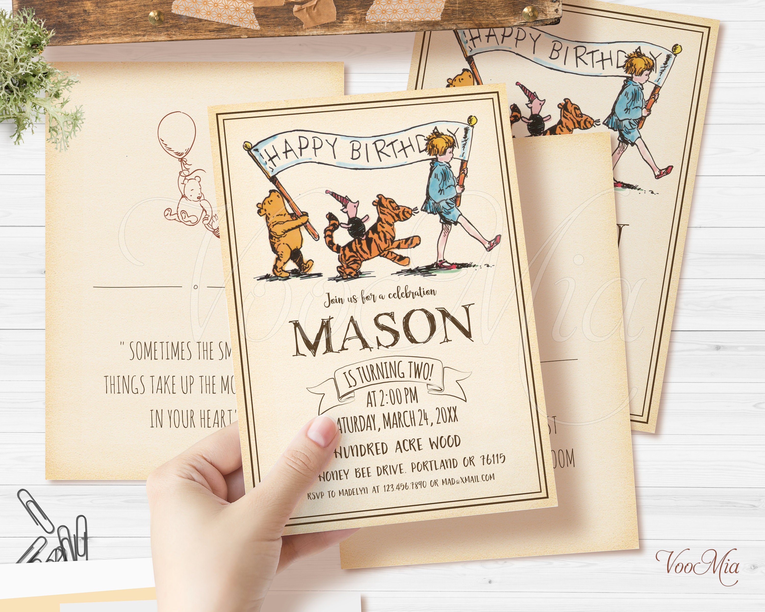 Classic Winnie The Pooh Birthday Invitation Template Editable Etsy España Classic Winnie The Pooh Birthday Invitation Template Editable Etsy España
