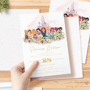 Princess Birthday Invitation, Little Princess Invite Template, Editable Printable image 3