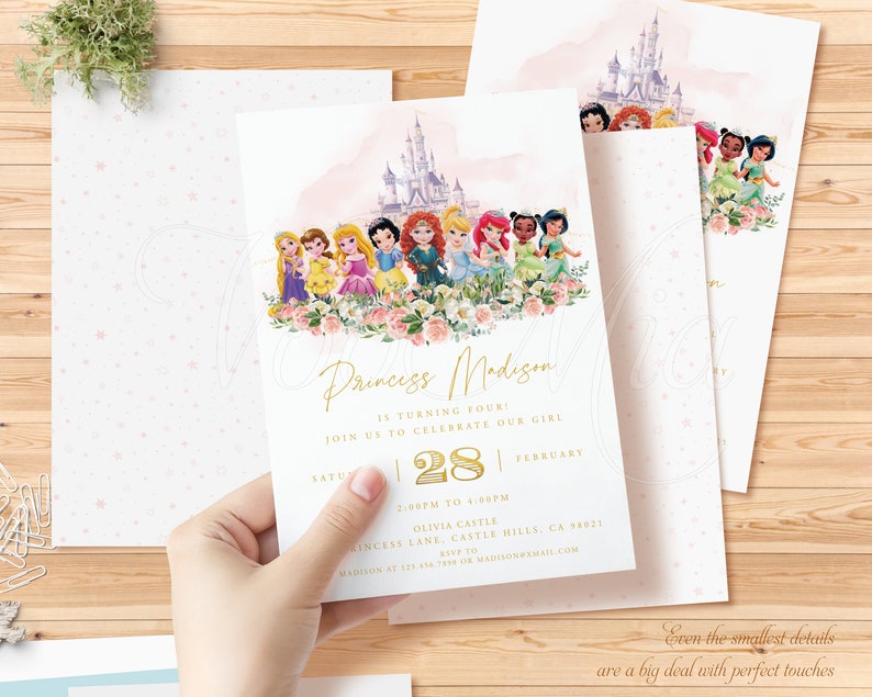 Princess Birthday Invitation, Little Princess Invite Template, Editable Printable image 3