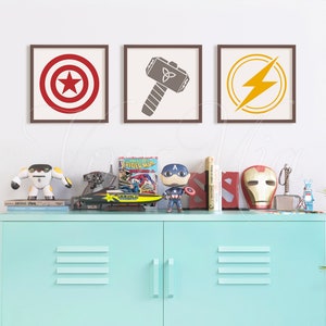 Superhero Nursery Print Boys Bedroom Decor Superheroes Wall - Etsy