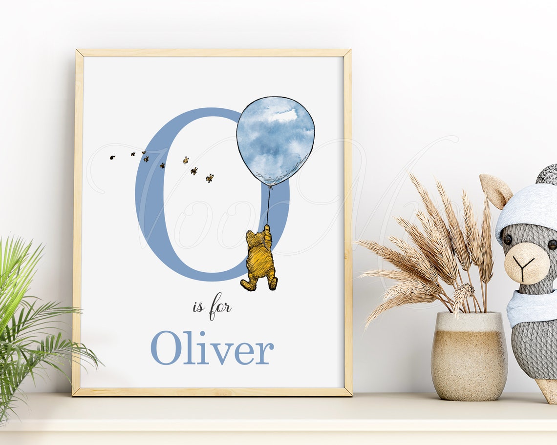 Classic Winnie the Pooh Nursery Print Neutral Bedroom Wall - Etsy
