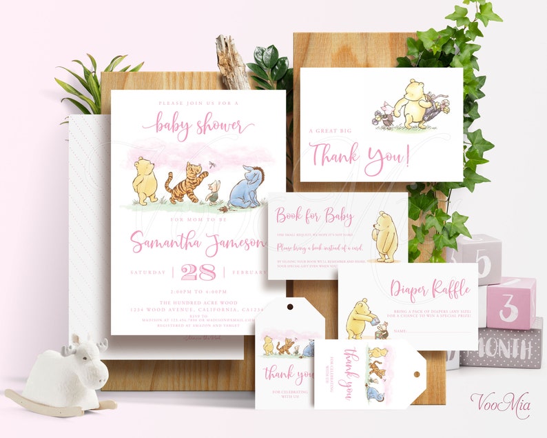 POOH Winnie The Pooh Baby Shower Invitations Shower Decorations