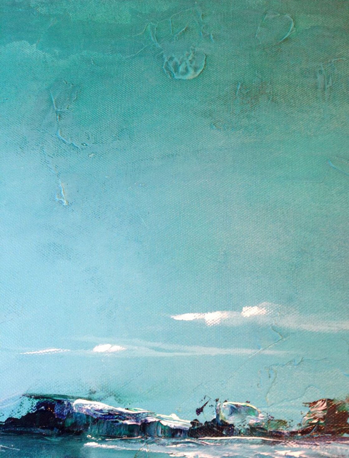 Large Blue Sea Abstract Art Light Blue Ocean Abstract Etsy