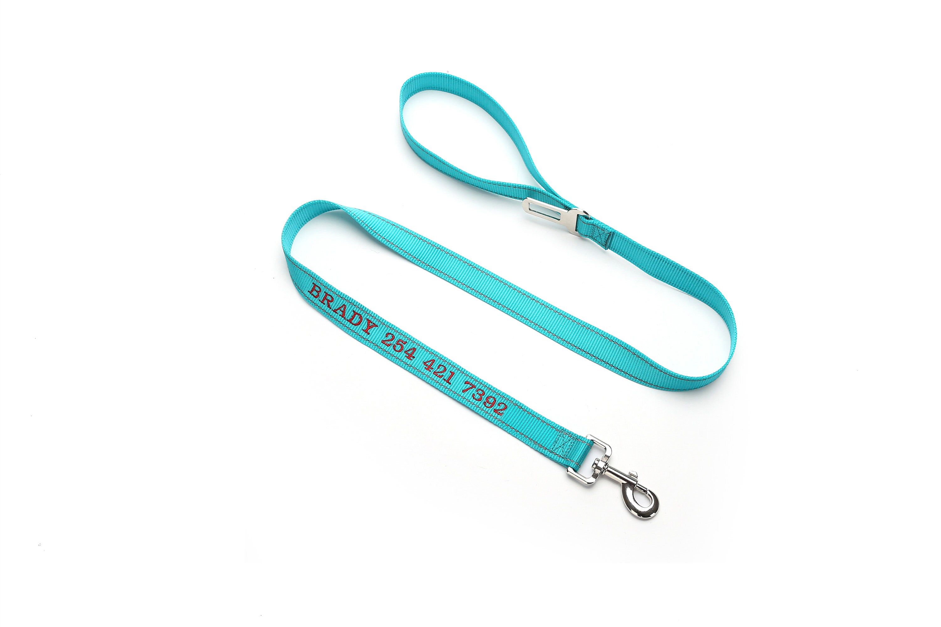 Personalized Dog Leash Embroidered with Dog Name and Phone Etsy