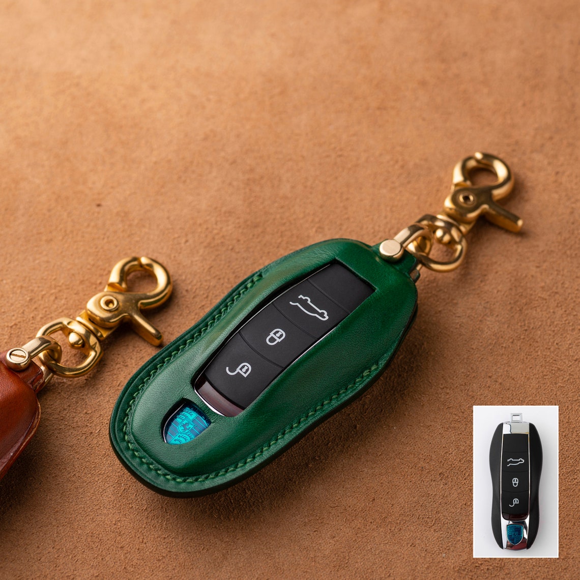 Porsche Key Fob Cover Leather Key Case Car Key Cover Car Etsy
