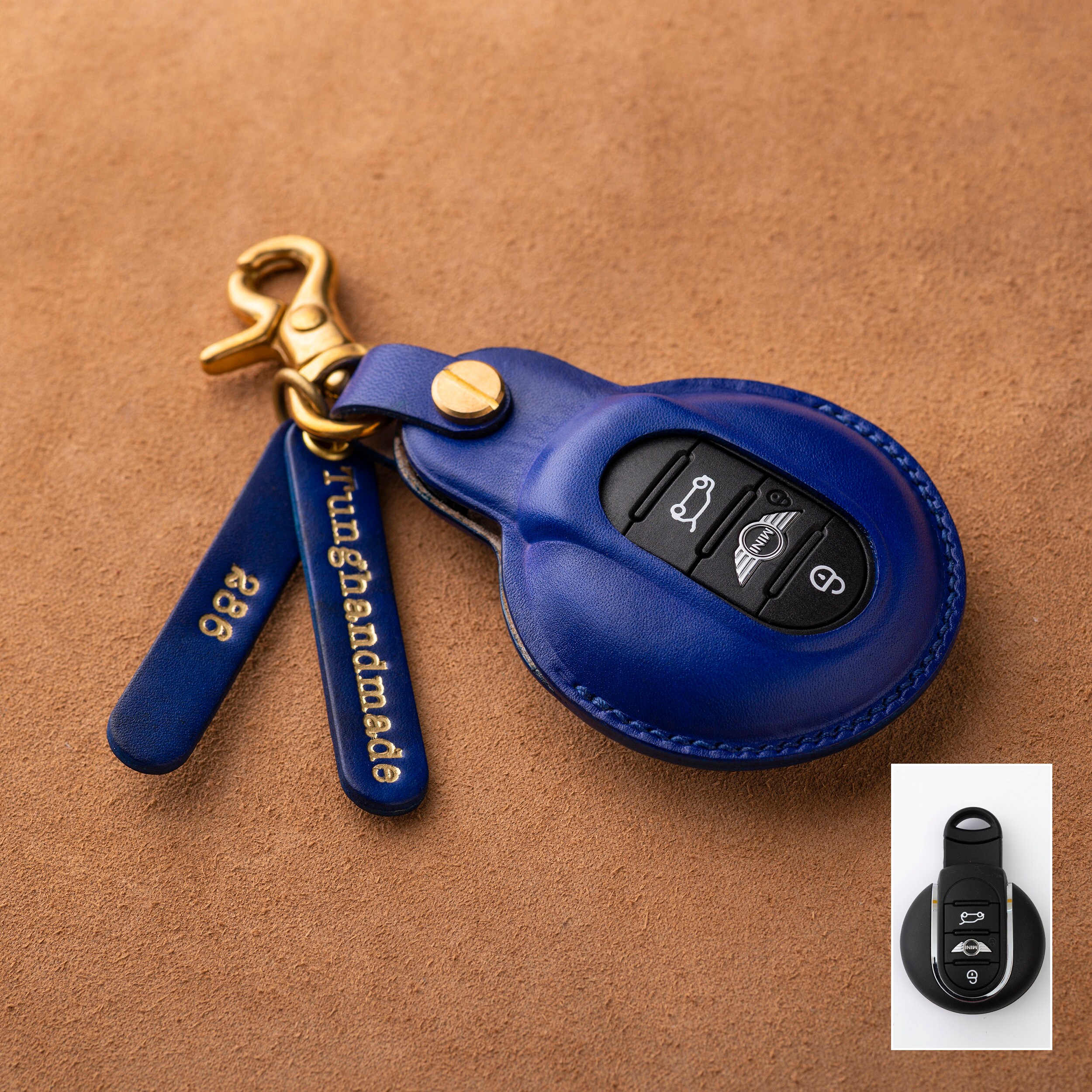 Mini Cooper Key Fob Cover Leather Key Case Car Key Cover Etsy