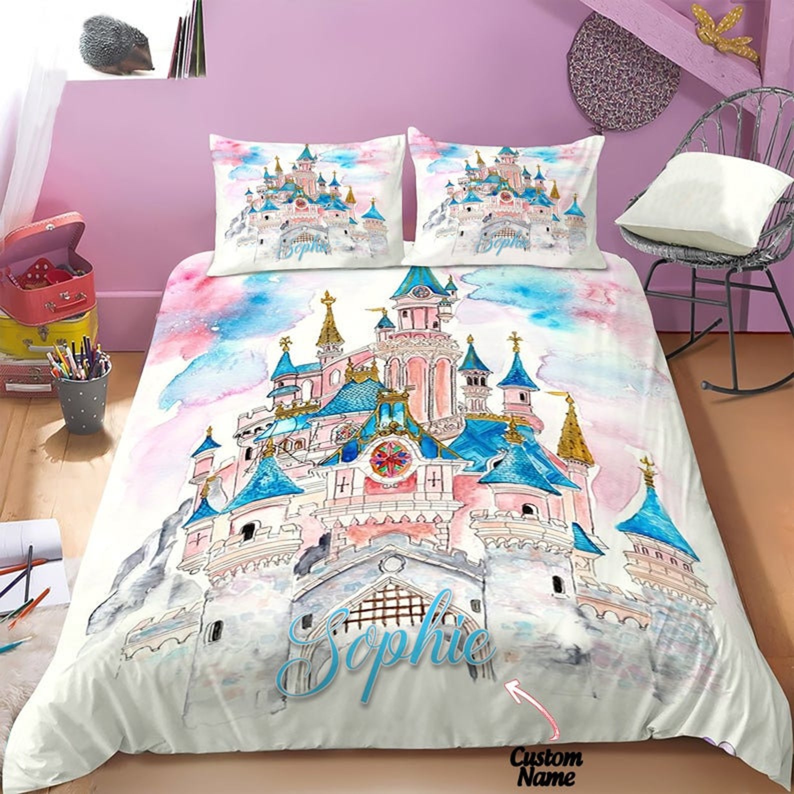 Disney Princess Castle Bedding SetBaby Girl room Decor Etsy