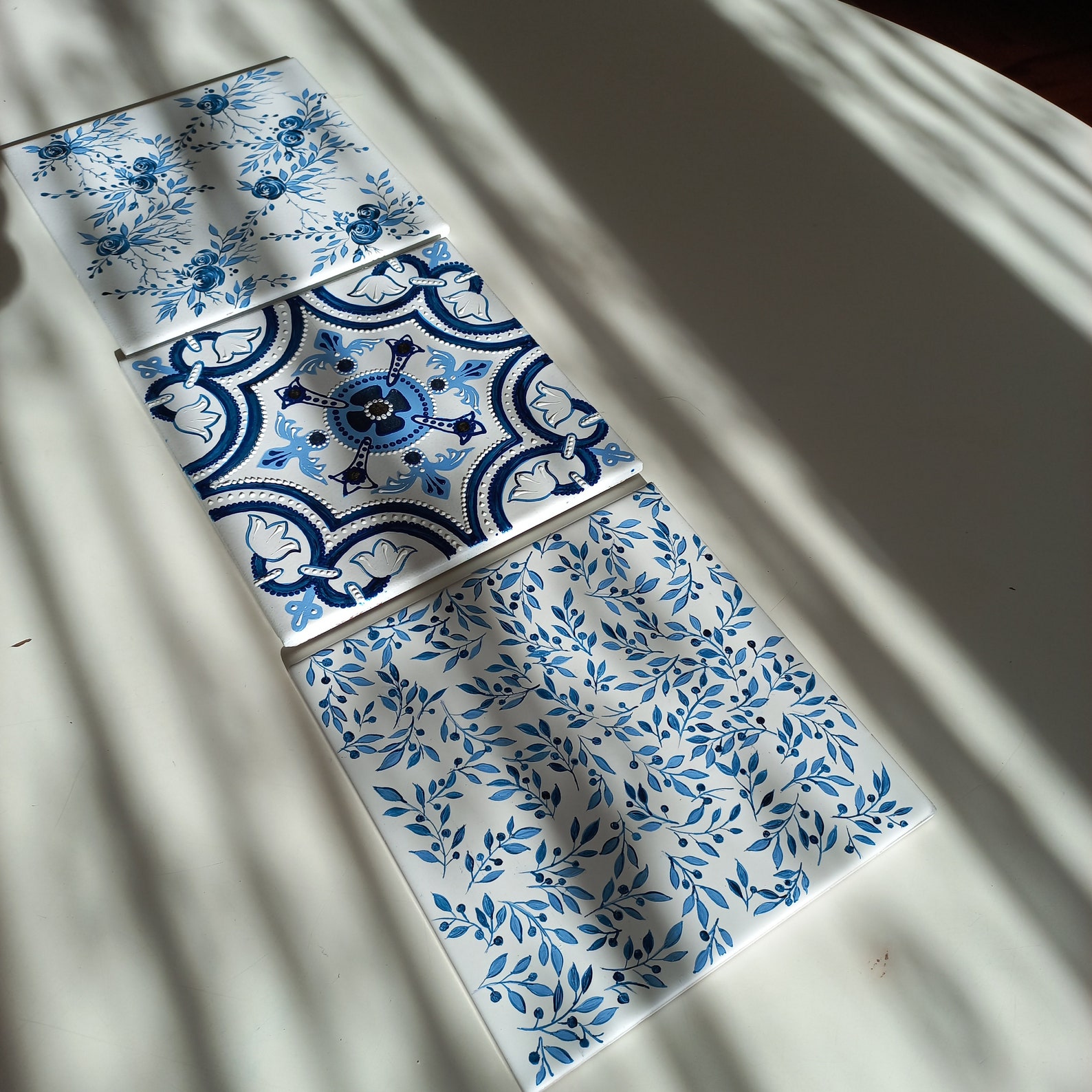 Wall Hanging Decor Hand-painted Tiles Wall Art Tile Wall - Etsy