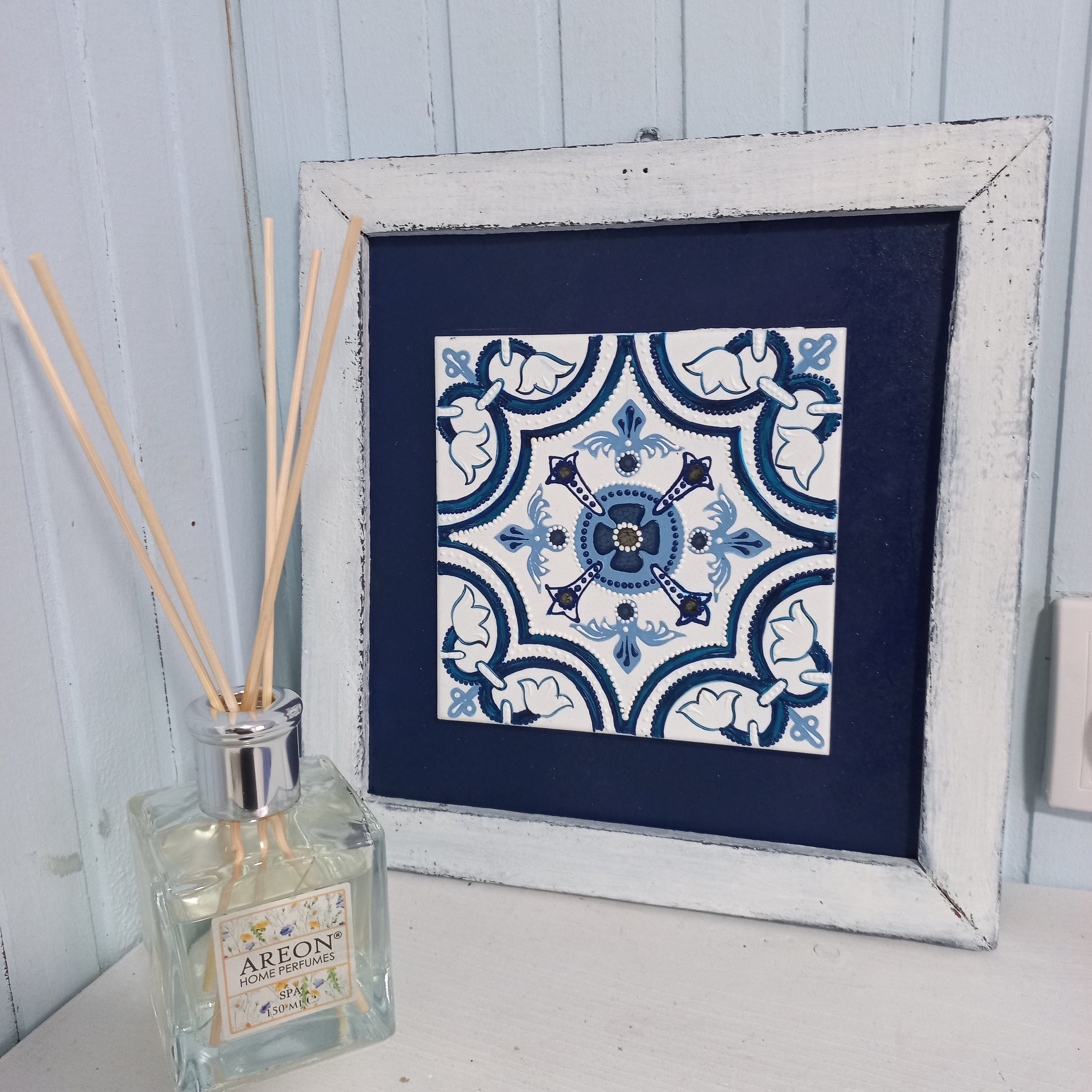 Wall Hanging Decor Handpainted Tiles Wall Art Tile Wall Etsy