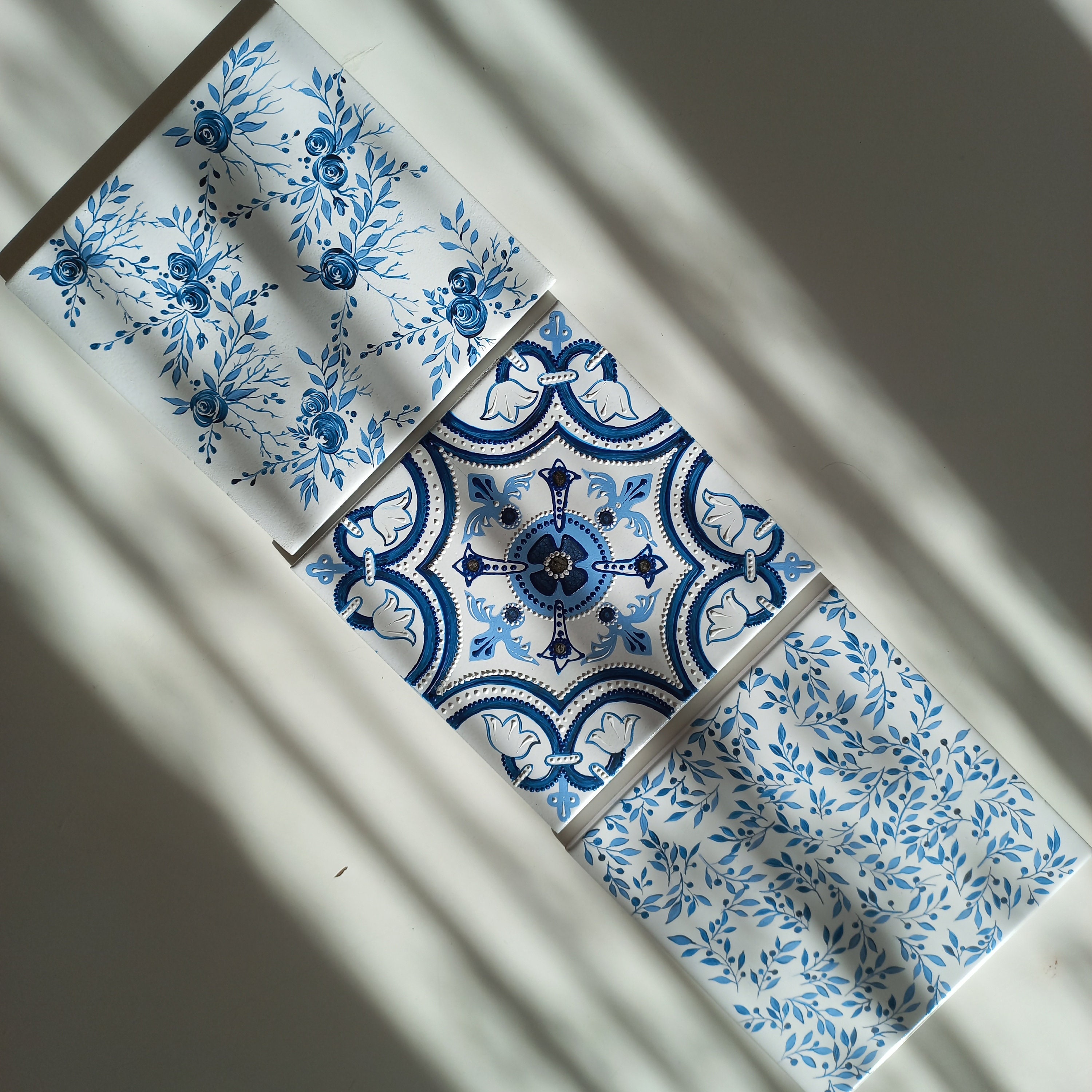 Wall Hanging Decor Handpainted Tiles Wall Art Tile Wall Etsy UK