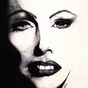 Marilyn Monroe Graphite Drawing on Paper