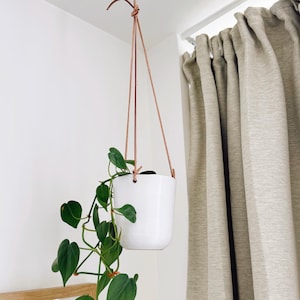 Ceramic Hanging Planter Matte White