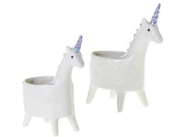 Unicorn Planter | Ceramic Animal Pot | Nursery Animal Planters | Nursery Decor | Kids Room | Ceramic Unicorn