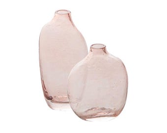 Pink Glass Bud Vase | Mouth-Blown Glass | Small Vases