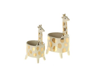 Cute Giraffe Planter | Nursery Decor | Animal Planter | Kids Room Decor