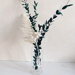 Dried Flower Arrangement in Glass Bud Vase | Event and Wedding Decor | Home Decor and Business Decor