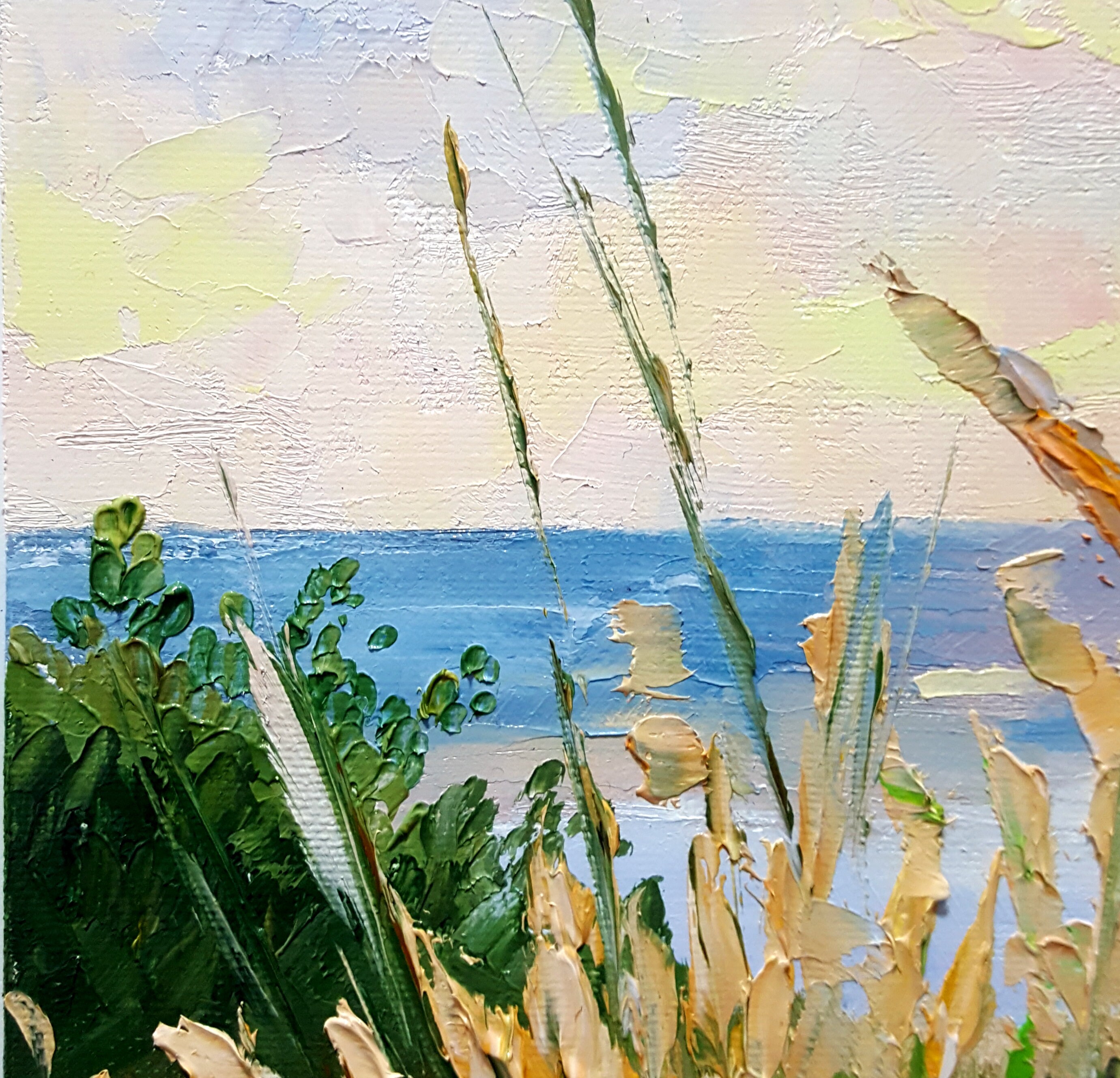 Michigan Painting Lake Original Art Beach Impasto Oil Painting Etsy