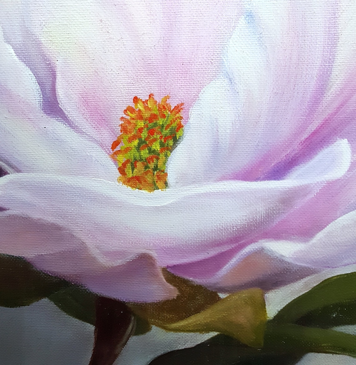 White Magnolia Painting Original Art Flower Oil painting on Etsy