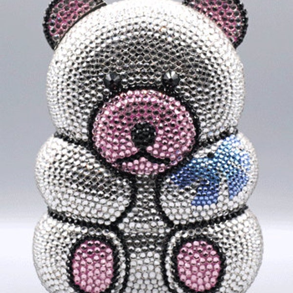 Swarovski Crystal Teddy Bear Clutch Handbag