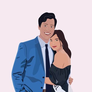 Custom Digital Illustration, Detailed, Illustration made from Photo, Couple Illustration, Wedding Illustration, Perfect Gift