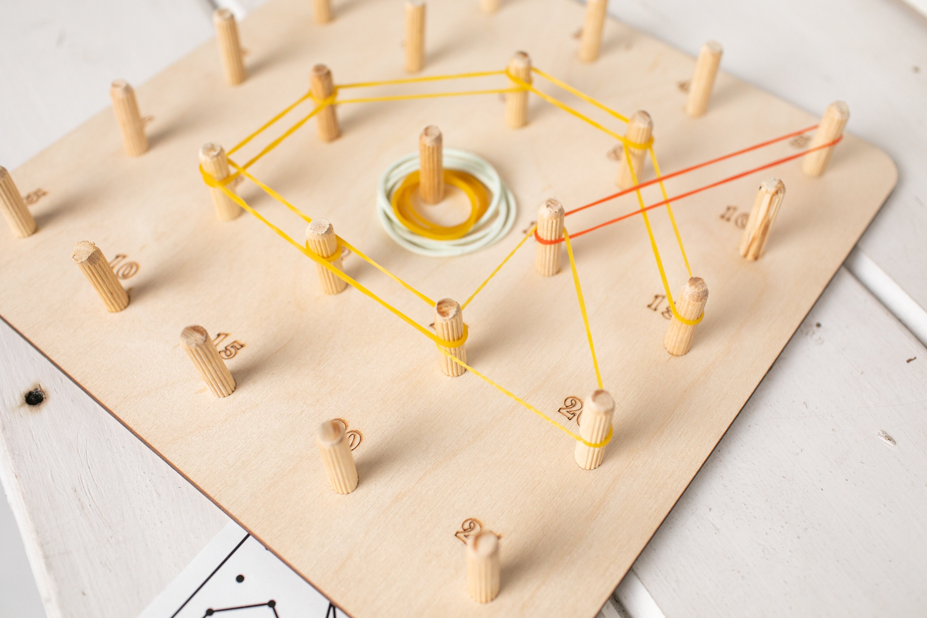 Wooden Geoboard Montessori Toy Graphical Mathematical Etsy