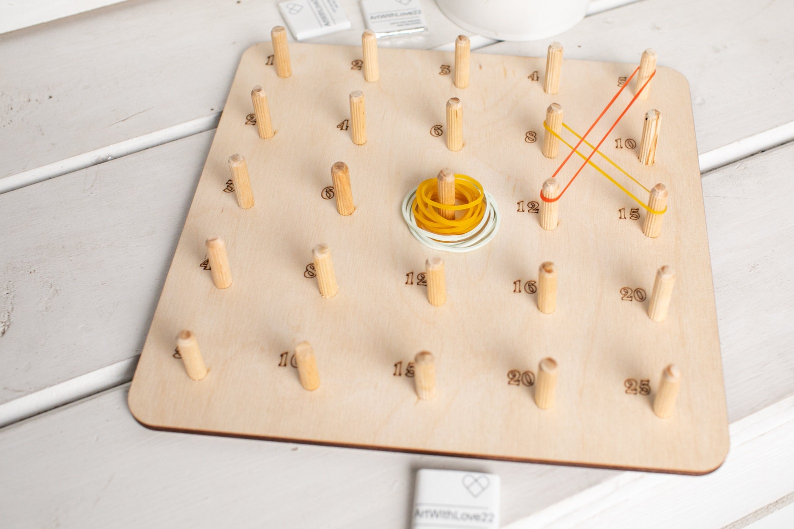 Wooden Geoboard Montessori Toy Graphical Mathematical Etsy