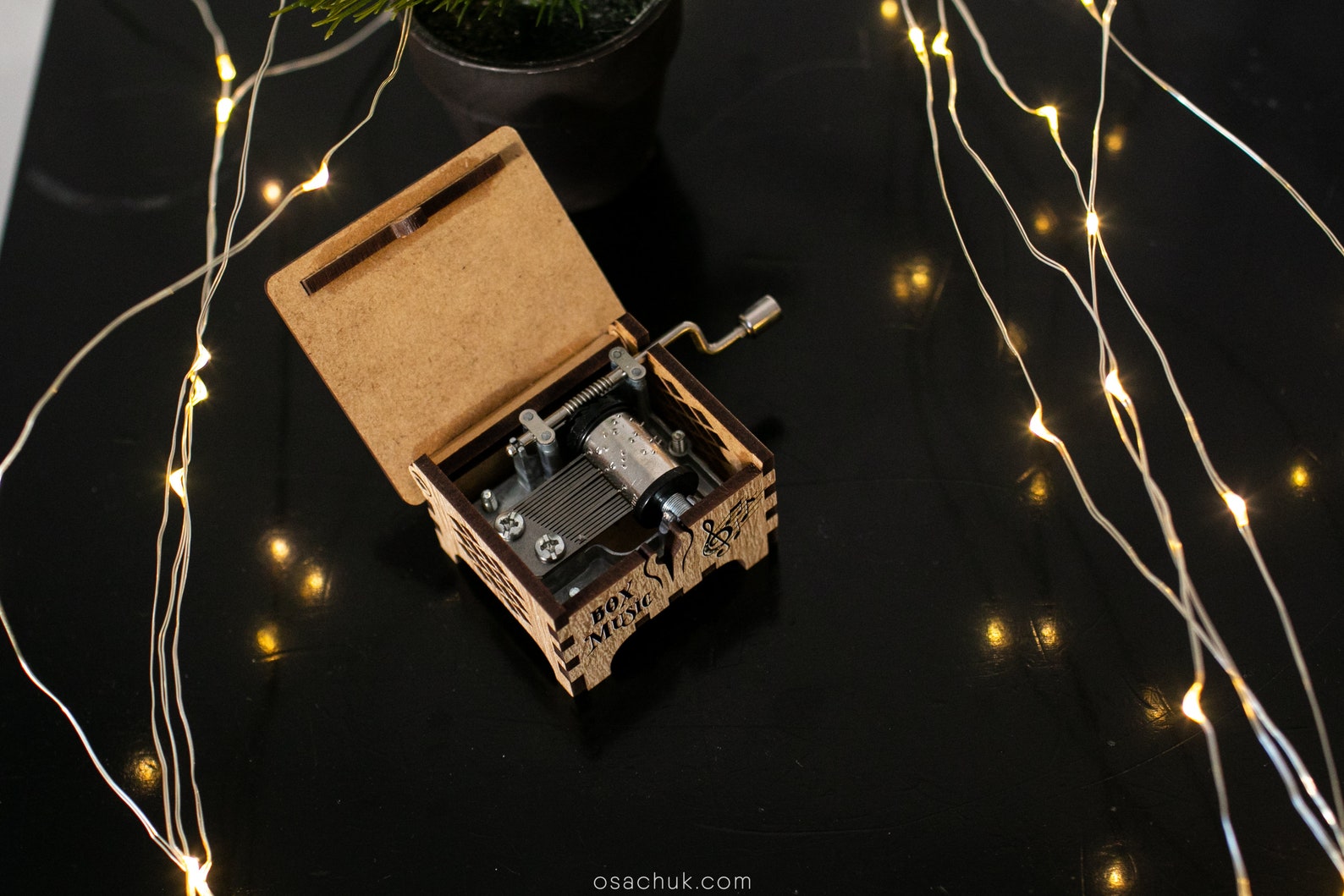 Custom Engrave Music Box Happy Birthday Wooden Music Box Etsy