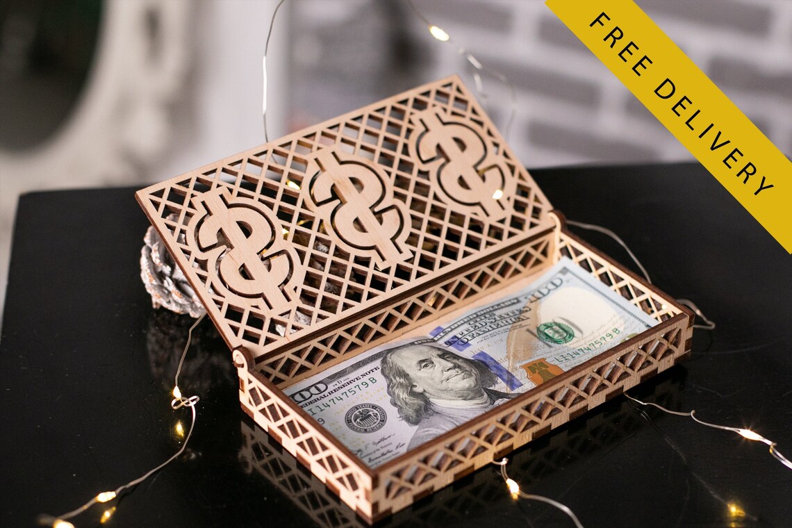 Money Box Birthday Money Holder Box for Banknotes Custom Etsy