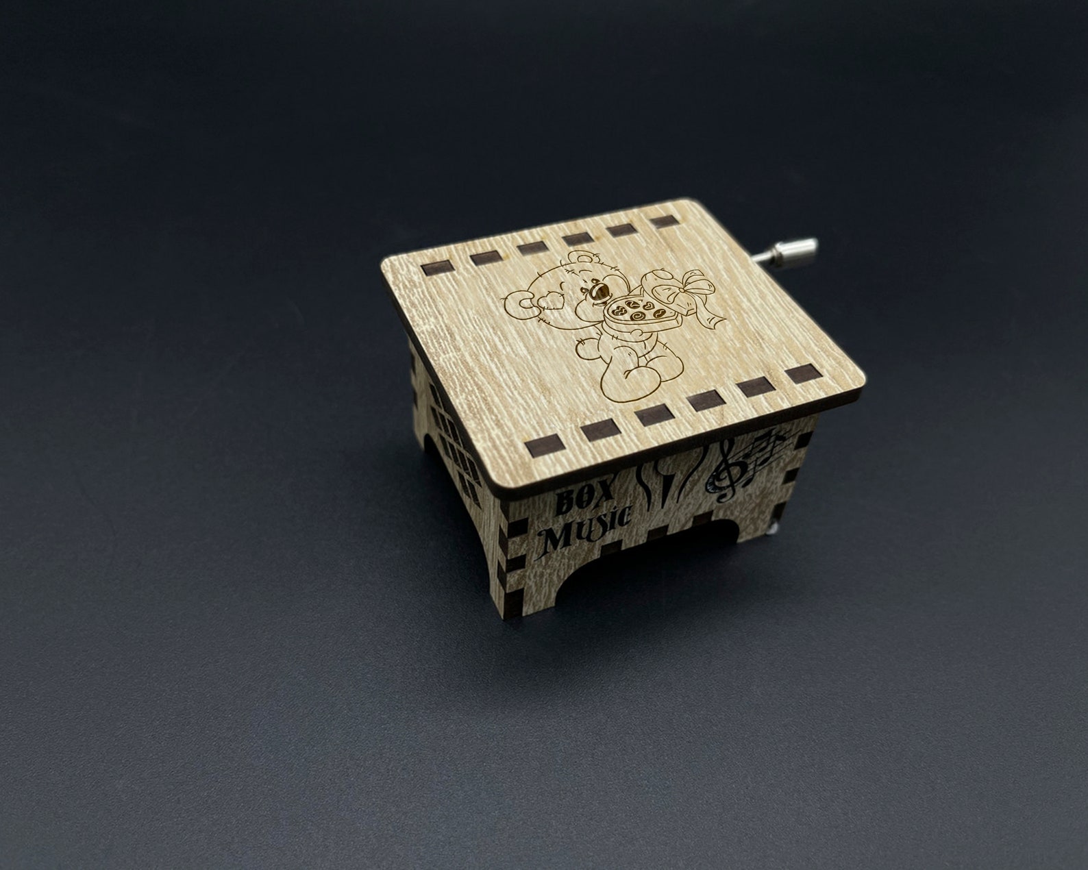 Music Box Happy Birthday Music Box Manual Music Mechanism Etsy