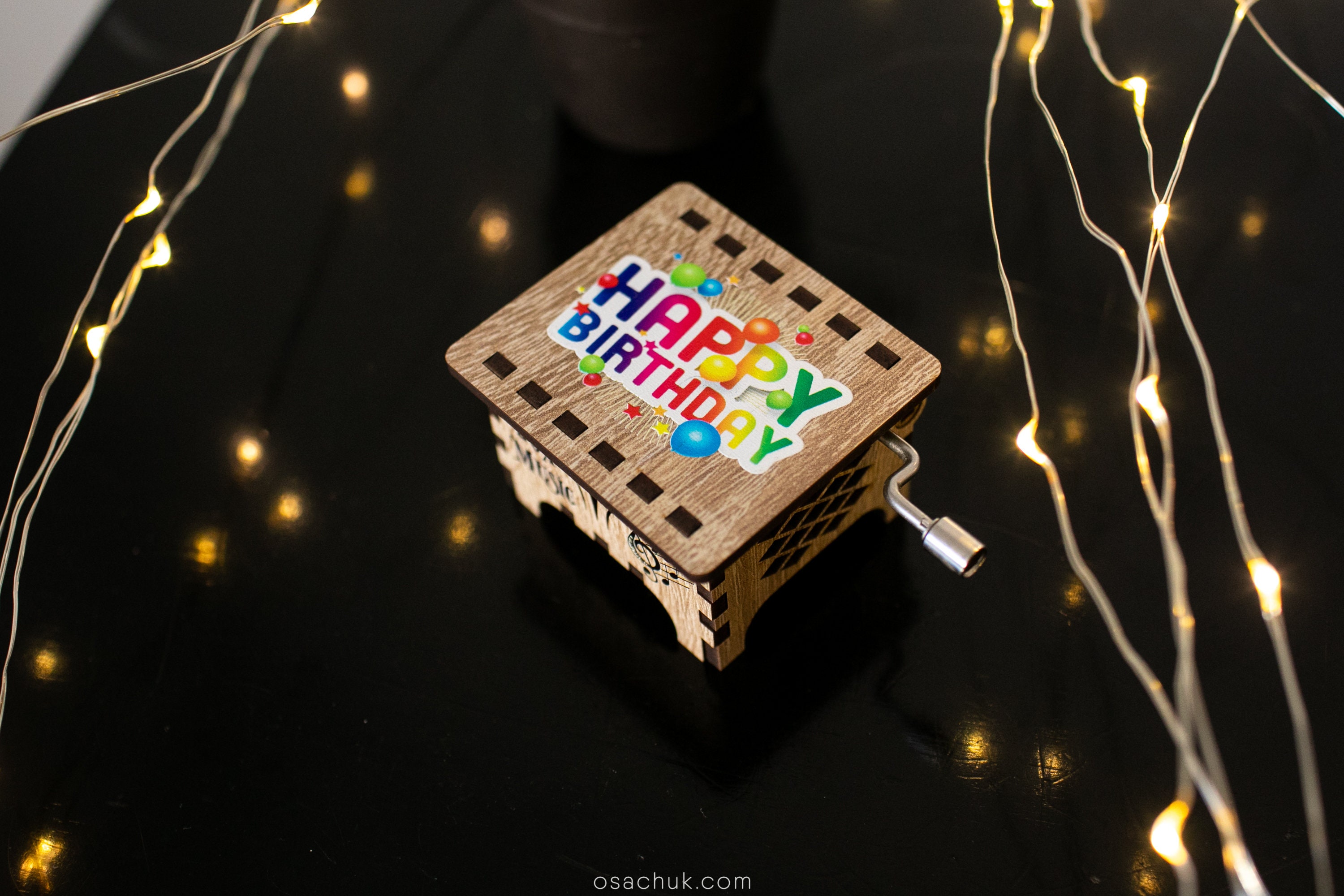 Music Box. Happy Birthday Music Box. Manual Music Mechanism. Etsy