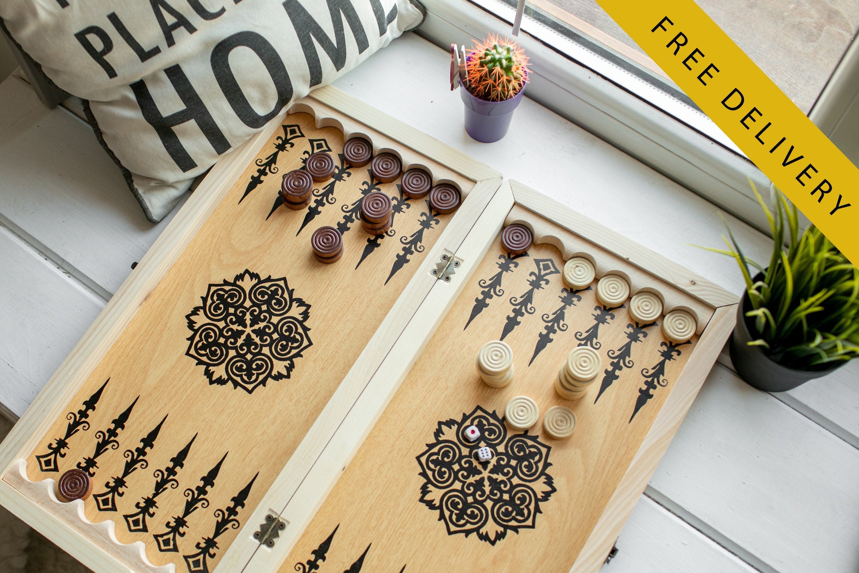 Wood backgammon. Vintage board game.Backgammon wooden game Etsy.de