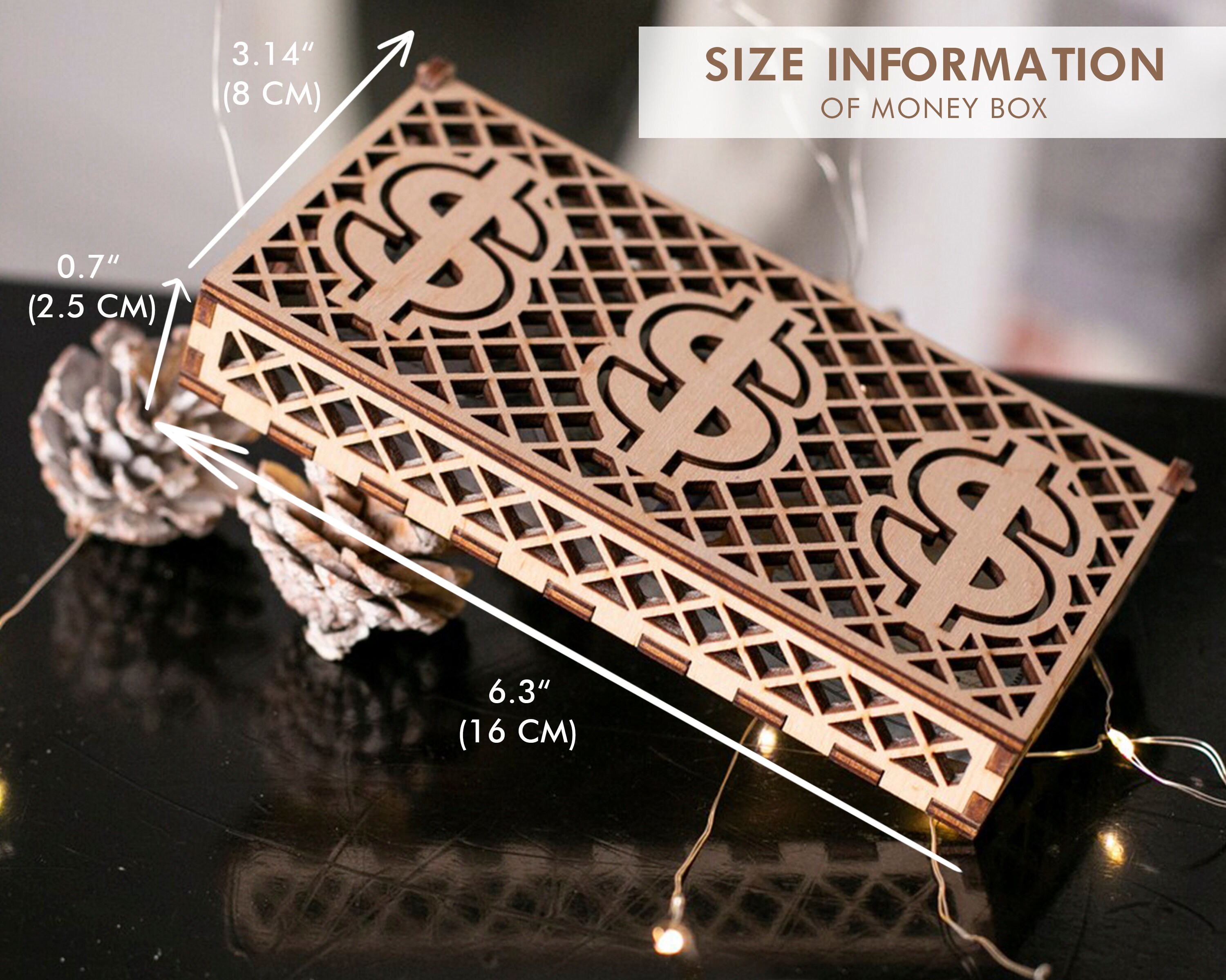 Money Box Birthday Money Holder Box for Banknotes Custom Etsy