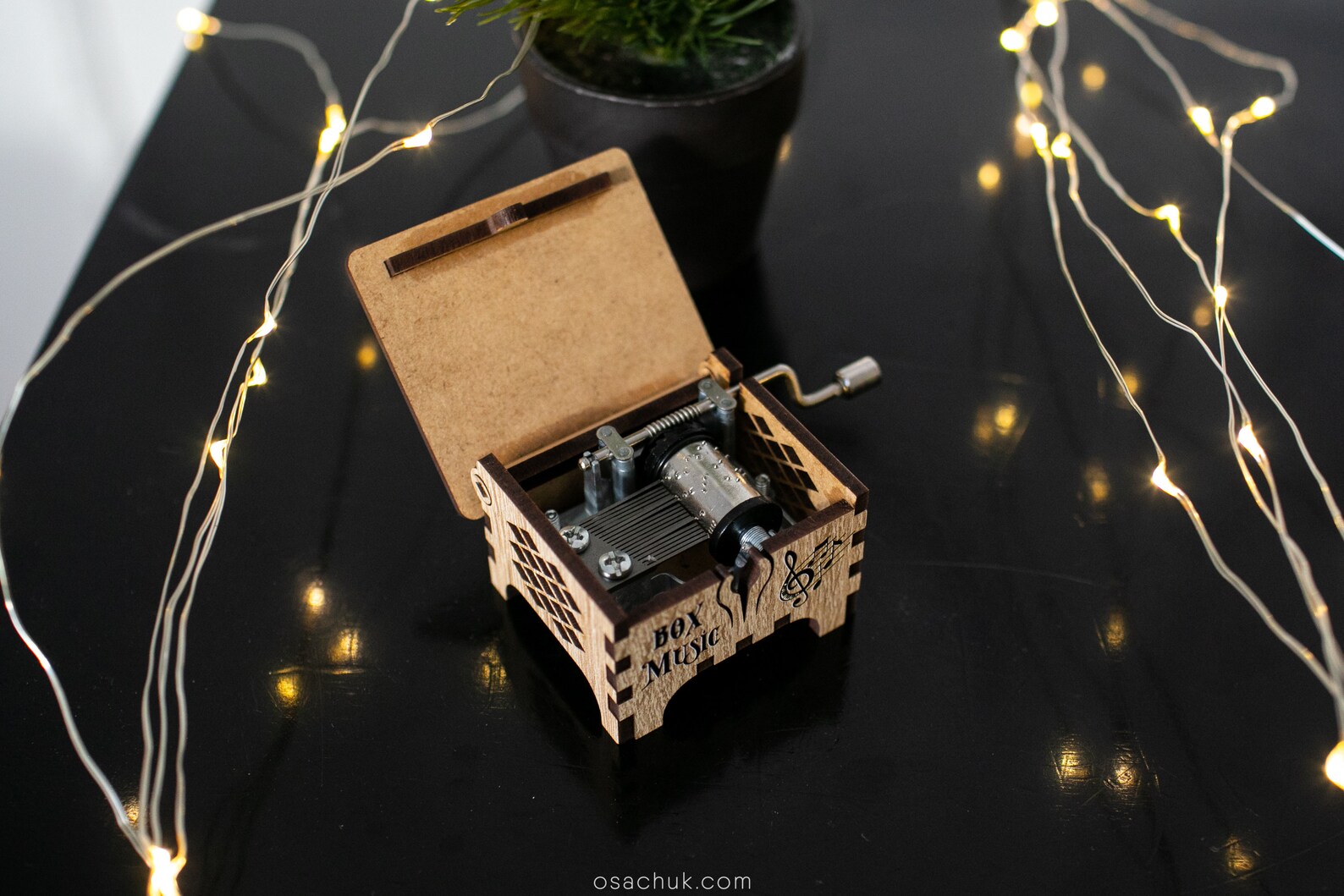 Custom Engrave Music Box Happy Birthday Wooden Music Box Etsy