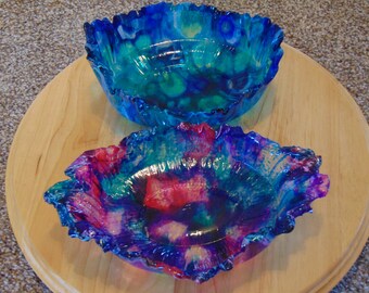 Resin Bowl, Custom Resin Bowl, Wedding Gift, Free Form Resin Bowl, Resin Trinket Dish, Mother's Day, Resin Decor, Anniversary Present