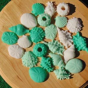 24 Seashell soaps Dark, Shell soap, sea shell soap, beach theme soap, novelty soap, Finger soap, bath soap, hand soap, soap, beach decor